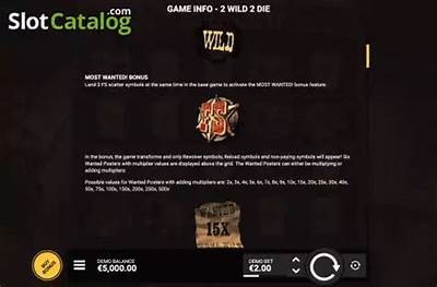 Discover Exciting Features and Big Wins in the 2 Wild 2 Die Slot Game Experience